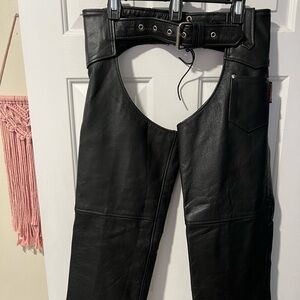 Black Leather Chaps by Interstate